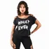 Blusa Baby Look Marmorizada Estampa Gringa Moda Rock