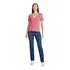Blusa Básica Feminina Em Algodão Com Decote V