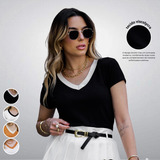 Blusa Basica Gola V