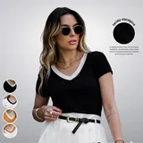 Blusa Basica Gola V