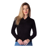 Blusa Básica Oliveira Malhas Em Tricot Gola V Preto