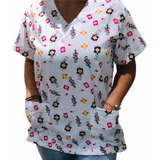 Blusa Bata Camisa Scrub
