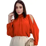Blusa Bata Feminina Cropped