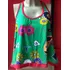 Blusa Bata Feminina Estampa Verde Flores Coloridas - Tam Un