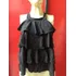 Blusa Bata Feminina Frente Única Preta + Babado - Tam Un
