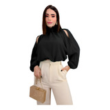 Blusa Bata Feminina Gola
