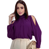 Blusa Bata Feminina Gola