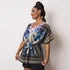 Blusa Bata Feminino Algodão Bordado Amarra Na Cintura 0828