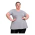 Blusa Bata Manga Curta Feminina Plus Size Evasê Gg Ao G3