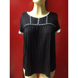 Blusa Bata Preta Com