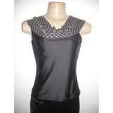 Blusa Bata Preta Licra