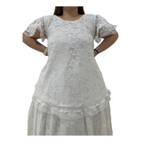 Blusa Bata Renda Forrada