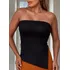 Blusa Bata Tomara Que Caia Assimétrica Com Ponta E Bojo 186