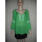 Blusa Bata Verde Morena