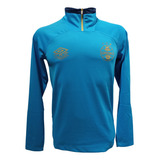 Blusa Blusão Moletom Umbro Grêmio Treino 2025 Azul