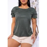 Blusa Blusinha Babado Suede