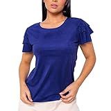 Blusa Blusinha Babado Suede