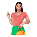 Blusa Blusinha Basic Gola