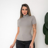 Blusa Blusinha Canelada Gola