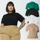 Blusa Blusinha Canelada Gola