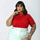 Blusa Blusinha Canelada Gola