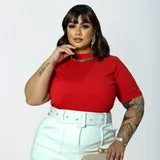 Blusa Blusinha Canelada Gola