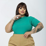Blusa Blusinha Canelada Gola