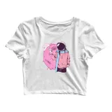 Blusa Blusinha Cropped Astronauta