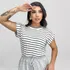Blusa Blusinha Cropped Feminina T- Shirt Camiseta Listrada