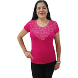 Blusa Blusinha Feminina Bordada