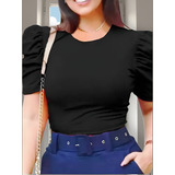 Blusa Blusinha Feminina Manga