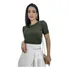 Blusa Blusinha Feminina Manga Curta Bufante Princesa Canelad