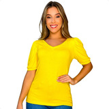 Blusa Blusinha Feminina Manga