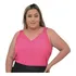 Blusa Blusinha Feminina Plus Size Alça Larga Tecido Duna