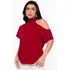 Blusa Blusinha Gola Alta Soltinha Camisa Manga Curta Shocker