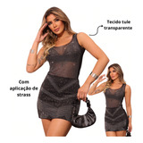 Blusa Blusinha Regata Tule
