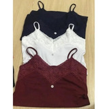 Blusa Blusinha Renda Alcinha