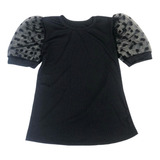 Blusa Blusinha Tule Manga