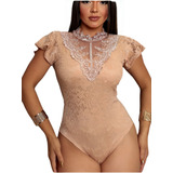 Blusa Body Femininoperola Bordada