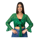Blusa Bolero Em Renda