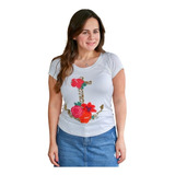 Blusa Bordada Pedraria Tshirt