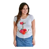 Blusa Bordada Pedraria Tshirt
