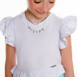 Blusa Branca Com Colar