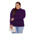 Blusa Cacharrel Feminina Gola Alta Tricot Manga Longa Gg