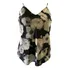 Blusa Calvin Klein Alça Regata Preta Estampa Flores Tam P/pp