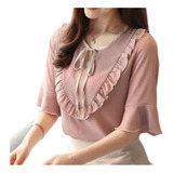Blusa Camisa Feminina Babado