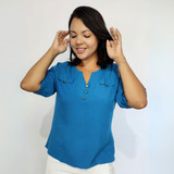 Blusa Camisa Feminina Com