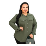 Blusa Camisa Feminina Plussize