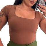 Blusa Camisa Gola Quadrada