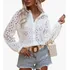 Blusa Camisa Manga Longa Renda Guipira Bella Lese Laise